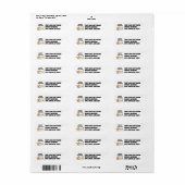 オーボーイドッグフード空腹の子犬の漫画イラストレーション ラベル (フルシート)