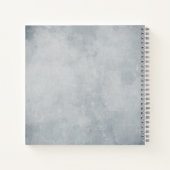 オーボーイバニーブルーフローラベビースプリンクルゲストブック ノートブック (裏面)