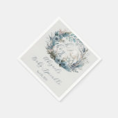 オーボーイバニーラビットブルーフローラベビースプリンクル スタンダードカクテルナプキン (角)