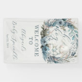 オーボーイバニーラビットブルーフローラベビースプリンクル 横断幕 (横)