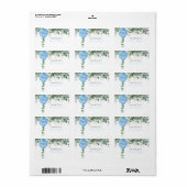 オーボーイバルーングリーンユーカリ差出人住所 ラベル (フルシート)