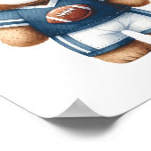 オーボーイフットボールテーマベビーシャワー ポスター (角)