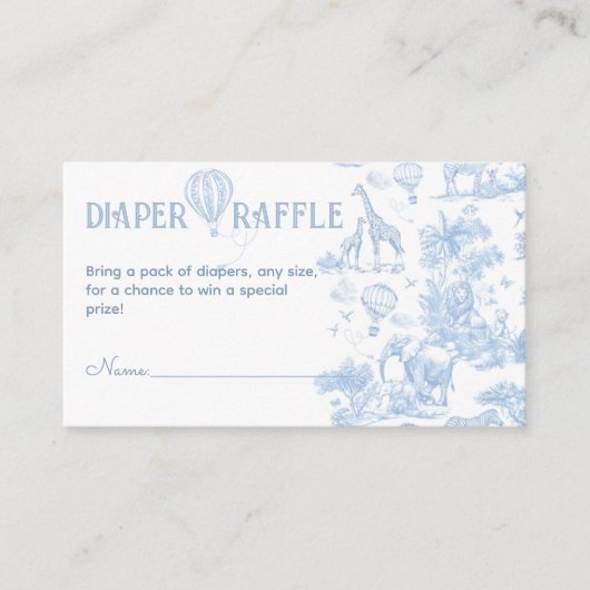 オーボーイブルートイレサファリベイビーシャワーオムツ エンクロージャーカード (正面)