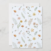 オーボーイブルーバルーンフローラベビーシャワー招待状 招待状 (裏面)