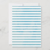 オーボーイブルーバルーンベビーシャワー 招待状 (裏面)