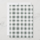 オーボーイブルーパンプキンウッドランド動物ベビーシャワー 招待状 (裏面)