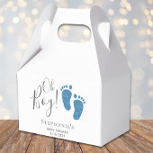 オーボーイブルー足ベビーシャワー フェイバーボックス