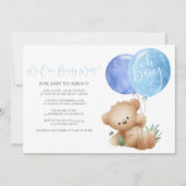 オーボーイベア&ザビーベビーシャワー招待状 招待状 (正面)