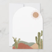 オーボーイベビーシャワー南西ボホ砂漠 招待状 (裏面)