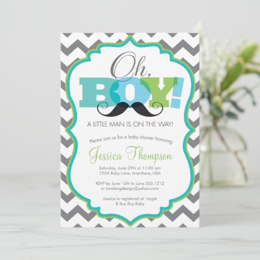 オーボーイムスタヒベビーシャワー招待状 招待状 (スタンド正面)