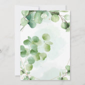 オーボーイユーカリ葉スベイビーシャワー招待状 招待状 (裏面)