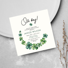 オーボーイラッキーチャームベビーシャワー 招待状