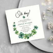 オーボーイラッキーチャームベビーシャワー 招待状