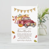 オーボーイリトルカボチャ秋ベビーシャワー招待状 招待状 (スタンド正面)