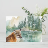 オーボーイリトルキツネベビーシャワー 招待状 (スタンド正面)