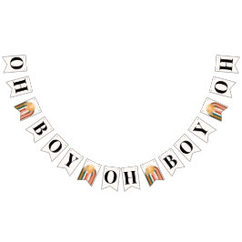 オーボーイレインボーカラフルサンベビーシャワー バンティングフラッグ