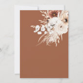 オーボーイ招待状テラコッタパンパスベイビーシャワー 招待状 (裏面)