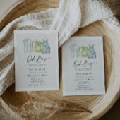 オーボーイ服ベビーシャワー招待状 招待状