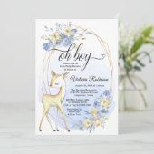 オーボーイ男の赤ちゃんディアベビーシャワー 招待状 (スタンド正面)