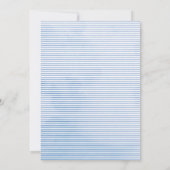 オーボーイ男の赤ちゃんディアベビーシャワー 招待状 (裏面)