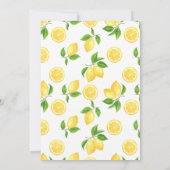 オーボーイ赤ちゃんシャワーパーティーサマーレモン 招待状 (裏面)