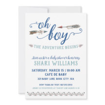 オーボーイ部族ベビーシャワー招待状