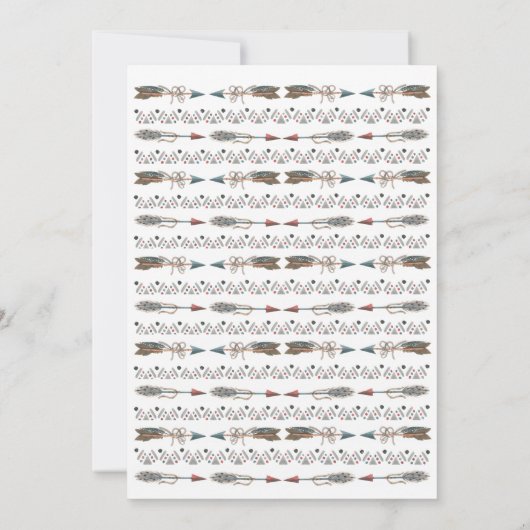 オーボーイ部族ベビーシャワー招待状 招待状 (裏面)