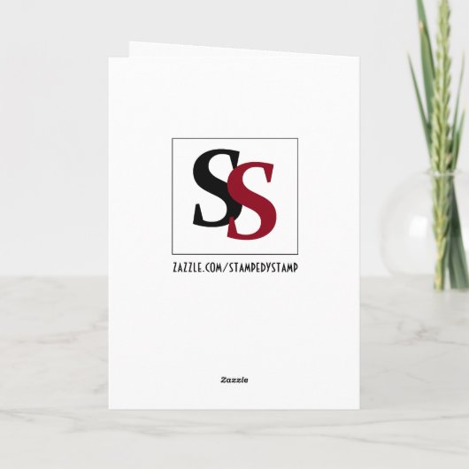 オーボーイ黒口ひげ新生児少年アナウンス 案内状 (裏面)