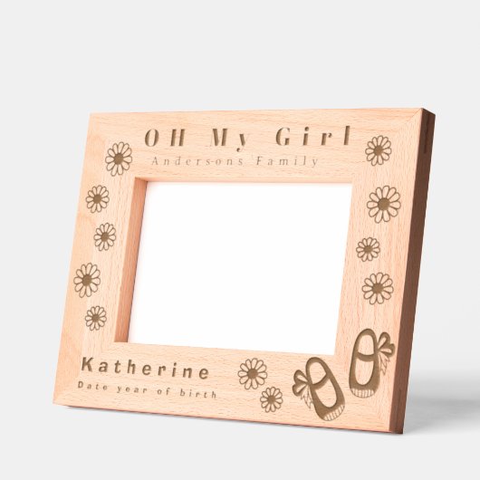 オーマイガールベビー レーザー彫刻フレーム (左)