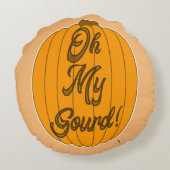 オーマイグルドシーズンパンプキンおもしろい漫画 ラウンドクッション (裏面)