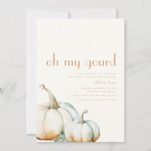 オーマイグルドベビーシャワー招待状 招待状 (正面)