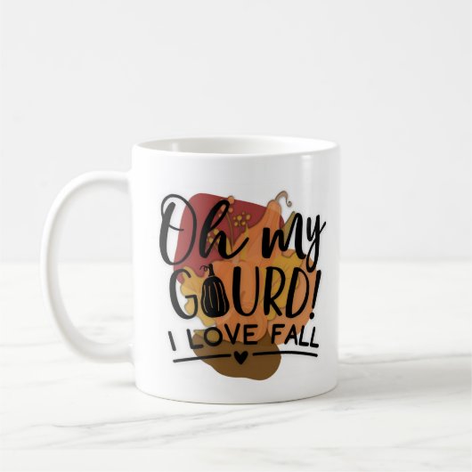 オーマイグールドおもしろい大好き秋 コーヒーマグカップ (左)