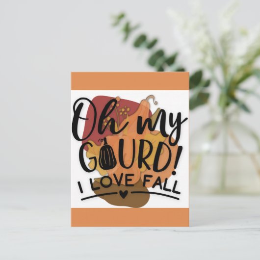 オーマイグールドおもしろい大好き秋 ポストカード (スタンド正面)