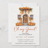 オーマイグールド秋カボチャ引っ越し祝いパーティーパーティー 招待状 (正面)