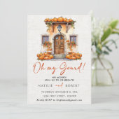 オーマイグールド秋カボチャ引っ越し祝いパーティーパーティー 招待状 (スタンド正面)