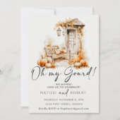 オーマイグールド秋カボチャ引っ越し祝いパーティーパーティー 招待状 (正面)