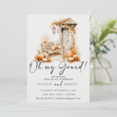 オーマイグールド秋カボチャ引っ越し祝いパーティーパーティー 招待状 (スタンド正面)