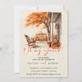 オーマイグールド秋カボチャ引っ越し祝いパーティーパーティー 招待状 (正面)