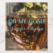 オーマイゴシュフェスティバル婚約ワインボトルラベル ワインラベル (シングルラベル)