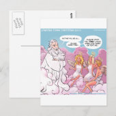 オーマイゴッド(OMG)天使の文字 おもしろい ポストカード (正面/裏面)