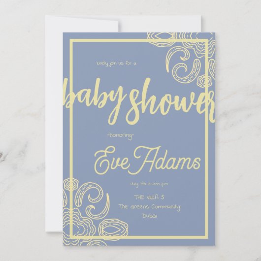 オーマイゴッホコレクションベビーシャワー招待状 招待状 (正面)
