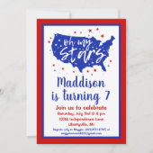 オーマイスターズ7月4日誕生日 招待状 (正面)