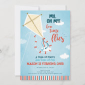 オーマイタイムフライカイトサマーボーイファースト誕生日 招待状 (正面)