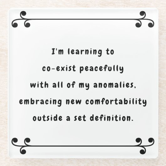 オーマイマントラ ガラスコースター (正面)