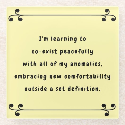 オーマイマントラ ガラスコースター (正面)