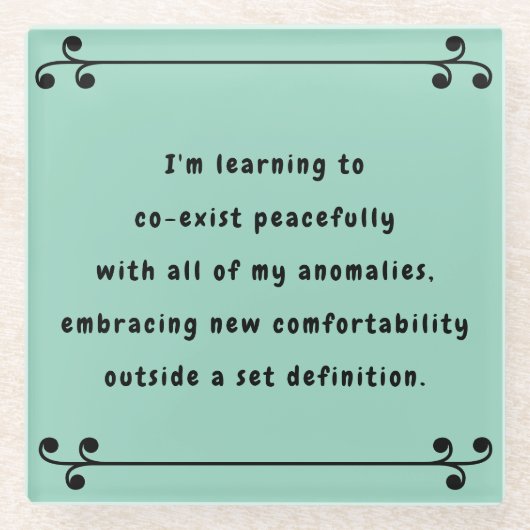 オーマイマントラ ガラスコースター (正面)