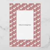 オーマイ鹿　なんて1年　フォトコラージュ　ローズゴールドホイル仕上げｈ 箔シーズンカード (裏面)