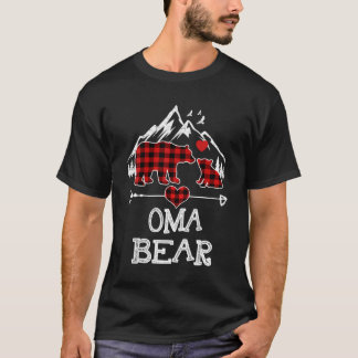 オーマベアークリスマスパジャマレッドプリドバッファローファミリー Tシャツ