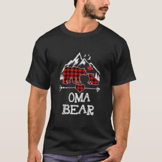 オーマベアークリスマスパジャマレッドプリドバッファローファミリー Tシャツ
