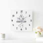 オームの法則 スクエア壁時計 (ホーム)